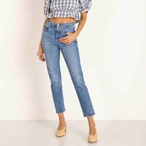 Levi's 501 Skinny Jean Colour Jive Ship Blue Size 25 High Rise